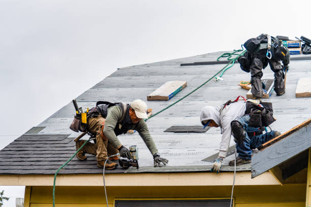 Professional Roofing technician working in Ramey, PA